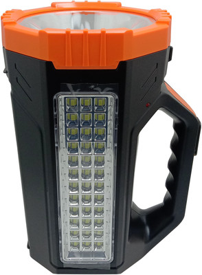MitSales 1000 Meter Long Range Torch With 45 W Laser Light & Side Dual Tube Torch(Black, Yellow, 20 cm, Rechargeable)