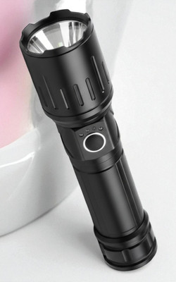 Stybits X954 Compact LED Torch – Bright, Durable, and Travel-Friendly Torch(Black, 11 cm, Rechargeable)