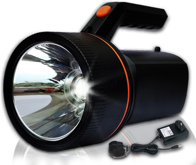iDOLESHOP Emergency Search Torch Light 250W With Side Tube With Lithium Battery High Long Range (Range 2 Km.) Torch(Black, 28 cm, Rechargeable)