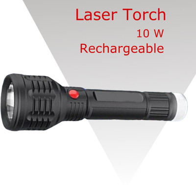 MOMENTIME Torch_6850 Torch(Black, 8 cm, Rechargeable)