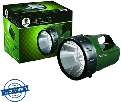 Wipro Lifelite LED Rechargeable Torch(Green, 0 cm, Rechargeable)