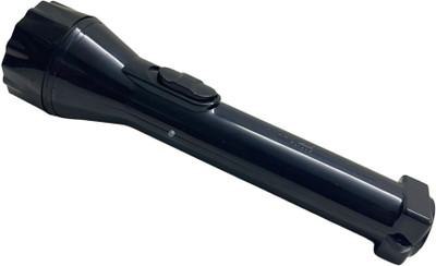 PLSUPREME ®Premium PL-008 with in built charger 3W Rechargeable Torch|Mini Torch Light Torch(Black, 20 cm, Rechargeable)