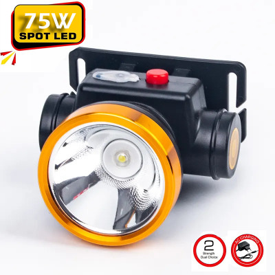 VR Bright Lite Rechargeable Led Head Light Lithium Battery Emergency Light 6 hrs Torch Emergency Light(Black)