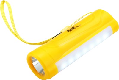 MZ 901 (RECHARGEABLE LED TORCH) 12W Laser + 7 SMD COB, 1200mAh Battery Torch(Yellow, 10.5 cm, Rechargeable)