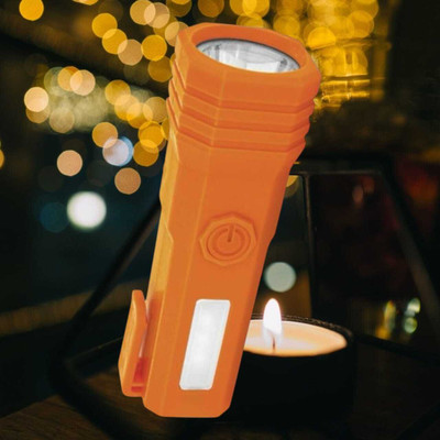 WRENS Torch-2 [4 Modes] Flashlight, Super Bright-(20W)-LED Light & 6 Hours Runs Torch(Orange, 10.5 cm, Rechargeable)