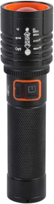 99Drops MX ZOOMABLE LED METAL TORCH 5 Modes Flashlight, Torch(Black, 13.5 cm, Rechargeable)