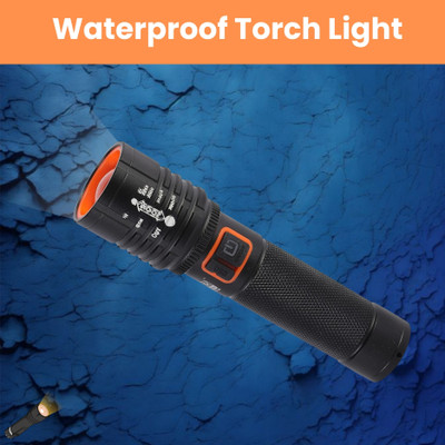 Clairbell Rechargeable Torch Light Telescopic Zoom With 4 Audjustable Modes FlashlightI240 Torch(Black, 13.5 cm, Rechargeable)