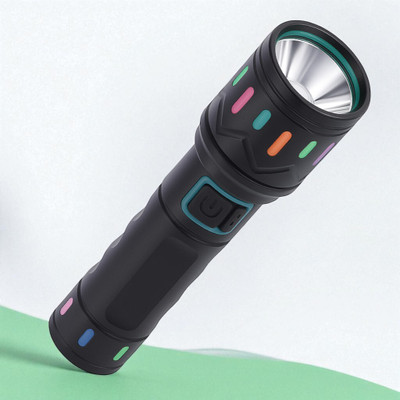 Stybits A727 Premium Torch Light | Durable Metal Body with Bright Long Distance Beam Torch(Multicolor, 11 cm, Rechargeable)