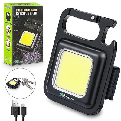 AKR Metal Body Multi-Functional Keychain Bottle Opener, Magnet Power And Stand 6 hrs Torch(Black, 9.3 cm, Rechargeable)