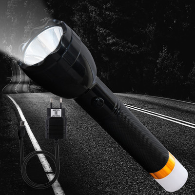 Care 4 3 MODES HIGH/LOW/BACK EMERGENCY LIGHT Torch(Black, 20 cm, Rechargeable)