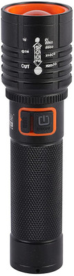 MHAX Rechargeable Super Bright Torch High Power Flashlight For Camping Hiking Outdoor Torch(Black, 13.5 cm, Rechargeable)