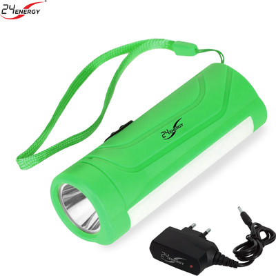 24 ENERGY EN-LT5000 Series Torch(Green, 10 cm, Rechargeable)