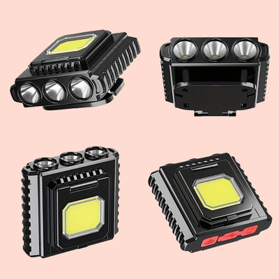DEGNO 5 in 1 High Beam charging head lamp waterproof LED battery head light torch Torch(Black, 3 cm, Rechargeable)