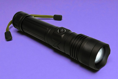 3BAAN B273 Zoomable Rechargeable Torch Light – Bright Outdoor Flashlight Torch(Multicolor, 11 cm, Rechargeable)