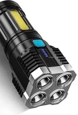 NKL High quality Super Bright LED Flashlight 4 Lighting Torch High Lumens 40 Torch(Black, 6 cm, Rechargeable)