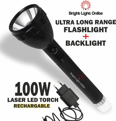 BRIGHT LIGHT ONLITE New 2in1 2 Mode 60W Torch(Black, 17 cm, Rechargeable)