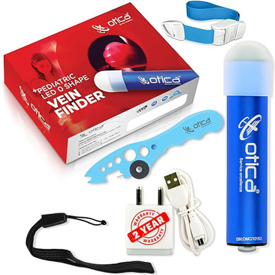 OTICA Pediatric LED Wrist Vein Finder Premium Vein Detector Neonatal Vein Locator Torch(Blue, 20 cm, Rechargeable)