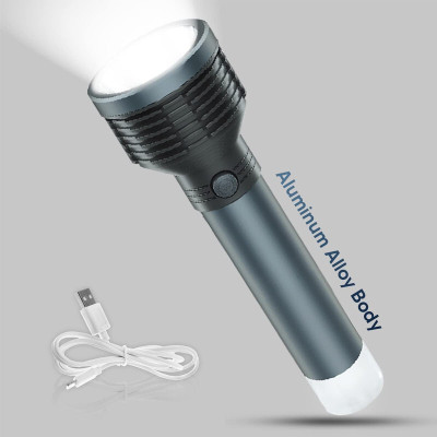 ZYRIAN Small Sun_zoomable 5 mode led-ZY-T650 Rechargeable Torch(Black, 15 cm, Rechargeable)