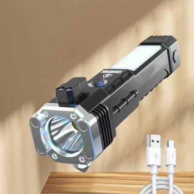 MOMENTIME 11W LED Torch Flashlight-33 Torch(Black, 15 cm, Rechargeable)