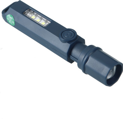 MZ M253 (LED RECHARGEABLE TORCH) 10W Laser LED + 3 SMD Battery 500 mAh Torch(Blue, 10.5 cm, Rechargeable)