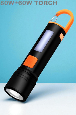 Shamsa A53 Zoomable LED Torch Light – Waterproof & Shockproof Design Torch(Multicolor, 11 cm, Rechargeable)