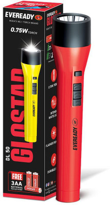 EVEREADY Glostar DL 50 0.75W LED Torch(Red, Black, 33 cm)