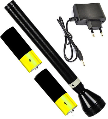 GALLAXY Waterproof Rechargeable 3 Mode High Power Torchlight 15W Flashlight Torch 5 hrs Torch Emergency Light(Black)