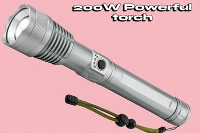 Shamsa X205 Super Bright Torch Flashlight – Outdoor & Emergency Use Torch(Multicolor, 11 cm, Rechargeable)