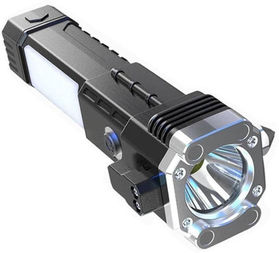 DEGNO hammer torch with power bank belt cutter long range rechargeable battery Torch(Black, 7 cm, Rechargeable)