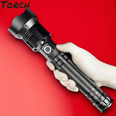 3BAAN X298 (ZOOMABLE METAL LED TORCH)5 Modes Flashlight, Super Bright Torch(Multicolor, 11 cm, Rechargeable)