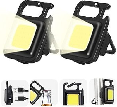 PICSTAR mini-LED flashlight -pack of 2 Torch(Black, 6.5 cm, Rechargeable)