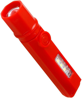MZ M253 (LED RECHARGEABLE TORCH) 10W Laser LED + 3 SMD Battery 500 mAh Torch(Red, 10.5 cm, Rechargeable)