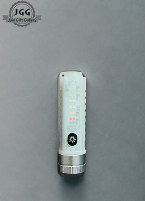 JGG Jain Gift Gallery JGG-709B Long Range Metal Torch, Unbrakable Fast Rechargeable and Zoomable Torch Torch(Silver, 15 cm, Rechargeable)