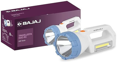 BAJAJ 3W TRAVELLESTA DUO LED TORCH RED PACK OF-01 Torch(White, 22 cm, Rechargeable)