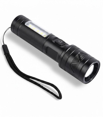 ApexBeam Rechargeable Mini Torch with Adjustable Light Modes Torch(Black, 13.5 cm, Rechargeable)
