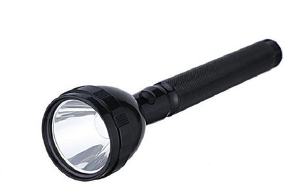 AKR SUPER Rechargeable 2 Mode 700 Meter Long Range Waterproof LED Outdoor Lamp Search Light 2W Flashlight Torch Lamp Emergency Light 2200 mAh Battery Torch (Black : Rechargeable) Torch(Black, 21 cm, Rechargeable)
