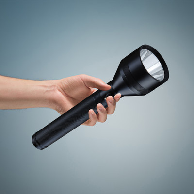 Mr.Light 2.5Kms Long Rechargeable 3000mAh Li-Ion Aluminium Flashlight|Cobra Series-GT25 Torch(Black, 20.5 cm, Rechargeable)