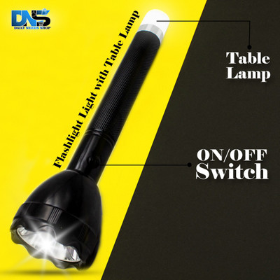 Daily Needs Shop Waterproof Dual Mode Powerful Long-Range Up to 1 KM Flashlight with Backlight Torch Torch(Black, 26 cm, Rechargeable)