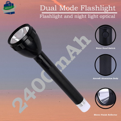 MHAX Waterproof LED 50W Flashlight Torch Emergency Table Lamp_Long Range Torch(Black, 27 cm, Rechargeable)