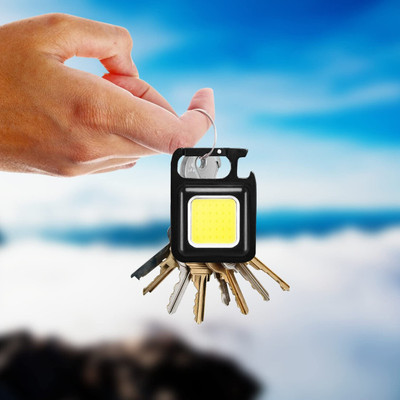 Small Sun Key Small Chain Light With Bottle Opener Usb Gadget Torch(Black, 6 cm, Rechargeable)