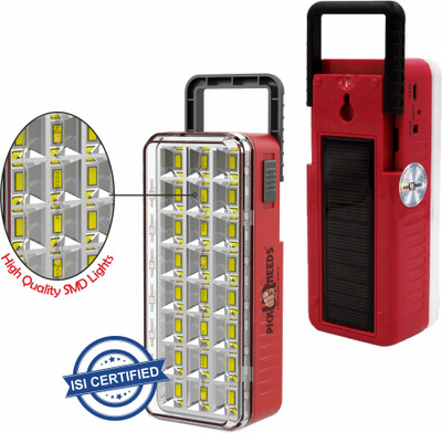Pick Ur Needs Rechargeable Mini Emergency Light With 24 High Bright SMD LED Solar + USB Charge Torch(Red, 13 cm, Rechargeable)