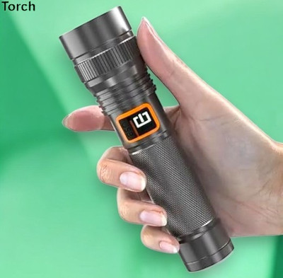 3BAAN X40 (ZOOMABLE LED Metal Torch) 4 Modes Flashlight, Super Bright Torch(Multicolor, 11 cm, Rechargeable)