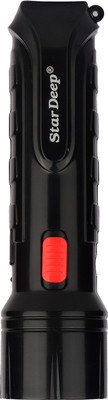 STARDEEP SD-015 COLOUR With SIDE LIGHT Torch(Black, 15 cm, Rechargeable)