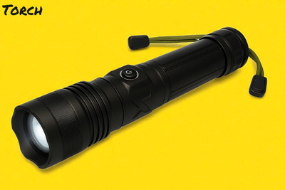 Sagaft B41 Rechargeable LED Torch Light – Long Range & Powerful Flashlight Torch(Multicolor, 11 cm, Rechargeable)