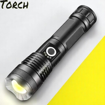 Sagaft H229 (ZOOMABLE METAL LED TORCH)5 Modes Flashlight, Super Bright Torch(Multicolor, 11 cm, Rechargeable)