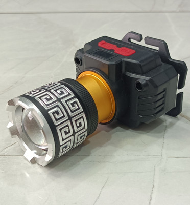 MNT Sales 100 W Telescopic Head Light With 2 Km Long Range,3 Modes & WaterProof Torch(Black, Silver, 10 cm, Rechargeable)