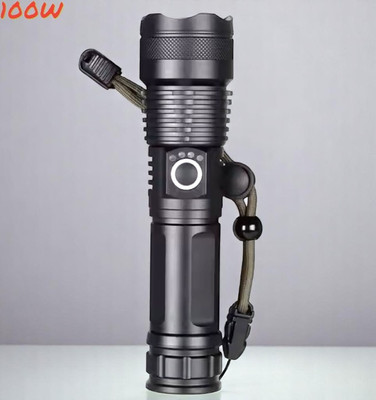 Stybits X461 (ZOOMABLE Metal Torch) 5 Modes Flashlight, Super Bright Torch(Multicolor, 11 cm, Rechargeable)