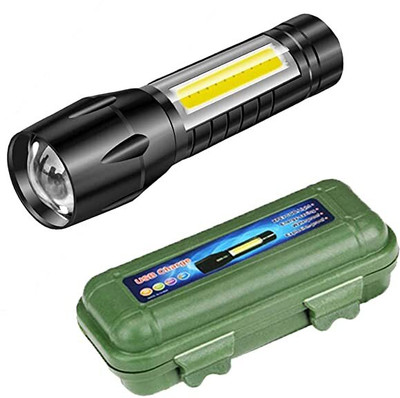 wringle AP45 Torch(Black, 10 cm, Rechargeable)