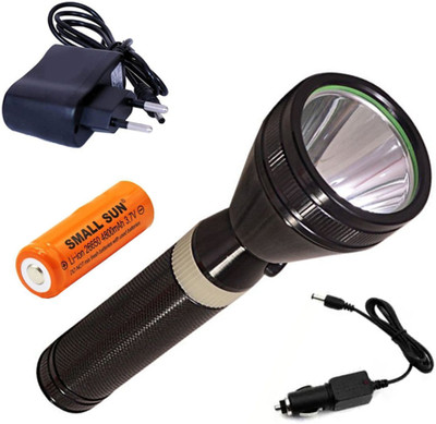 QDF Primiuam quality Rechargeable 3 Mode LED Ultra Bright torch light 13W 800m Torch(Black, 20 cm, Rechargeable)