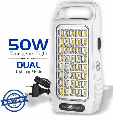 VR Bright Lite 50W Rechargeable Emergency Light With 40 SMD Big LED 4500mAh Long Battery Backup 8 hrs Torch Emergency Light(White)
